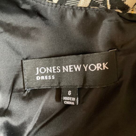 Jones New York Mini Metallic Chevron Print Cocktail Dress size 6 Y2K Bodycon - Picture 5 of 6